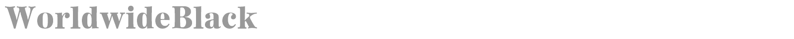 WorldwideBlack font preview